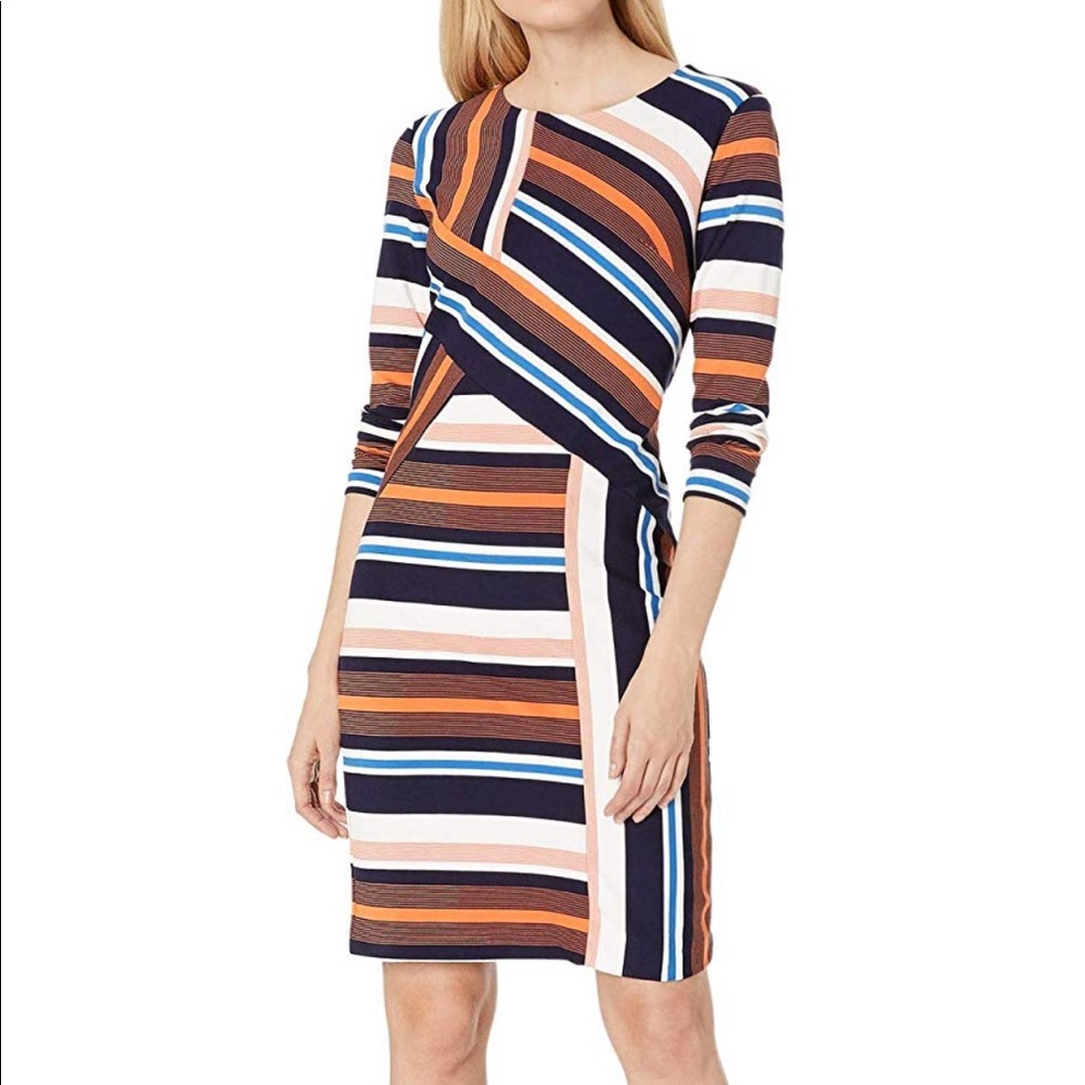 ECI Blocked Stripe Dress